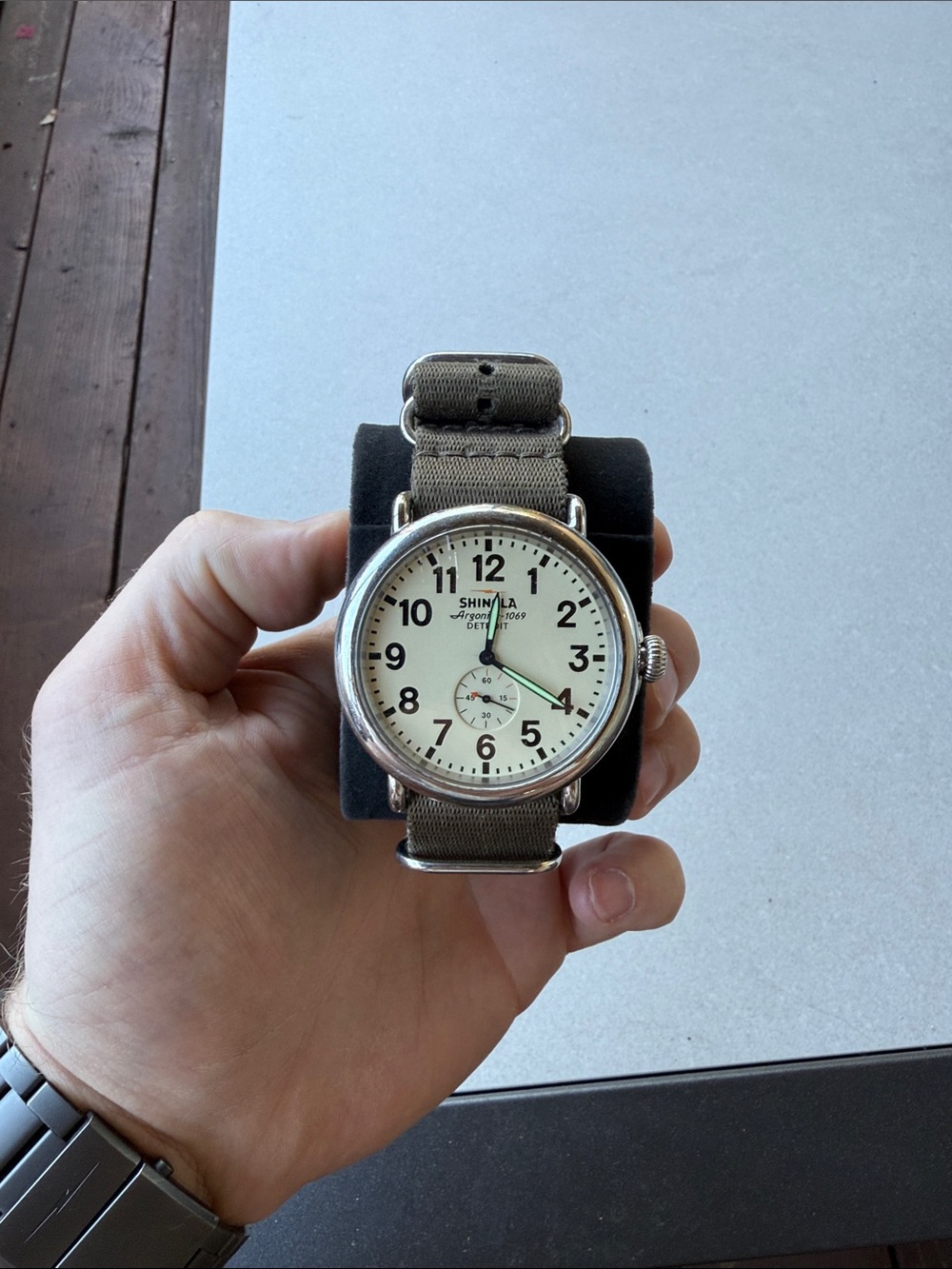 Shinola Men's Runwell 47mm Cream watch